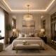 63806-001 Polished Gold 9 Light Centre Fitting with Glass Rods