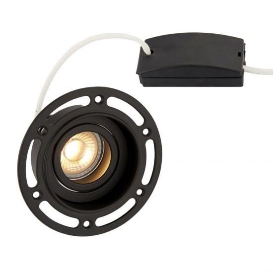 7451-001 Adjust Black Plaster-in Recessed Downlight