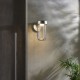 74319-100 Outdoor Brushed Silver LED Wall Lamp with Clear Glass