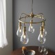 61401-001 Clear Pear Glass & Antique Brass Centre Fitting 61401-001 Clear Pear Glass & Antique Brass Centre Fitting