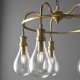 61401-001 Clear Pear Glass & Antique Brass Centre Fitting 61401-001 Clear Pear Glass & Antique Brass Centre Fitting