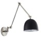 61450-001 Swing Arm Wall Lamp with Black & Nickel Finish