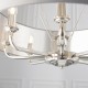 61397-001 Bright Nickel 8 Light Pendant with Charcoal Linen Shade