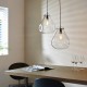 61399-001 Chrome Pendant with Clear Dimpled Glass