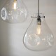61399-001 Chrome Pendant with Clear Dimpled Glass