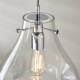 61399-001 Chrome Pendant with Clear Dimpled Glass