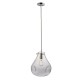 61399-001 Chrome Pendant with Clear Dimpled Glass