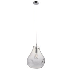 61399-001 Chrome Pendant with Clear Dimpled Glass