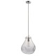 61399-001 Chrome Pendant with Clear Dimpled Glass