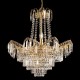 339-001 Gold 9 Light Chandelier with Crystal Glasses