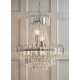 340-001 Chrome 6 Light Chandelier with Crystal Glass