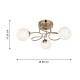 66161-001 Antique Brass 3 Light Ceiling Lamp with Confetti Glasses