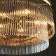 71586-001 Antique Brass 5 Light Centre Fitting with Clear Rods Glass