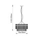 71586-001 Antique Brass 5 Light Centre Fitting with Clear Rods Glass