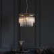71587-001 Antique Brass 3 Light Centre Fitting with Clear Rods Glass