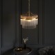 71587-001 Antique Brass 3 Light Centre Fitting with Clear Rods Glass