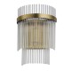 71588-001 Antique Brass Wall Lamp with Clear Rods Glass