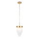 78623-001 Brushed Aged Brass Pendant with Twisted Clear Rods