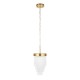 78623-001 Brushed Aged Brass Pendant with Twisted Clear Rods