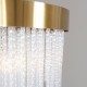 78624-001 Brushed Aged Brass 5 Light Pendant with Twisted Clear Rods