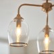 78801-001 Brushed Aged Brass 3 Light Semi Flush with Clear Glass