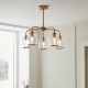 78803-001 Brushed Aged Brass 5 Light Semi Flush with Clear Glass
