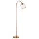 78805-001 Brushed Aged Brass Floor Lamp with Clear Glass