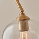 78805-001 Brushed Aged Brass Floor Lamp with Clear Glass