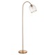 78805-001 Brushed Aged Brass Floor Lamp with Clear Glass