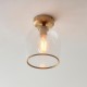 78807-001 Brushed Aged Brass Ceiling Lamp with Clear Glass