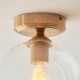 78807-001 Brushed Aged Brass Ceiling Lamp with Clear Glass