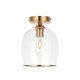 78807-001 Brushed Aged Brass Ceiling Lamp with Clear Glass