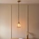 78809-001 Brushed Aged Brass Pendant with Clear Glass