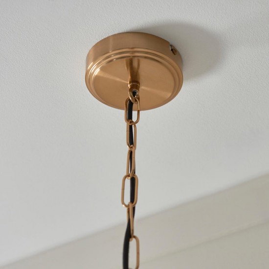 78809-001 Brushed Aged Brass Pendant with Clear Glass