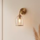 78811-001 Brushed Aged Brass Wall Lamp with Clear Glass