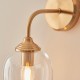 78811-001 Brushed Aged Brass Wall Lamp with Clear Glass