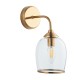 78811-001 Brushed Aged Brass Wall Lamp with Clear Glass