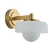 78813-001 Brushed Aged Brass Wall Lamp with Frosted & Opal Glass