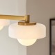 78814-001 Brushed Aged Brass 3 Light Centre Fitting with Frosted & Opal Glass