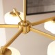 78815-001 Brushed Aged Brass 5 Light Centre Fitting with Frosted & Opal Glass