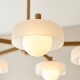 78815-001 Brushed Aged Brass 5 Light Centre Fitting with Frosted & Opal Glass