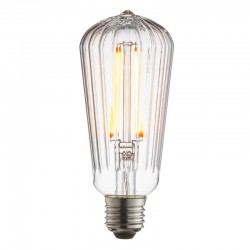 E27 Clear Ribbed Pear Shape Bulb E27 Clear Ribbed Pear Shape Bulb