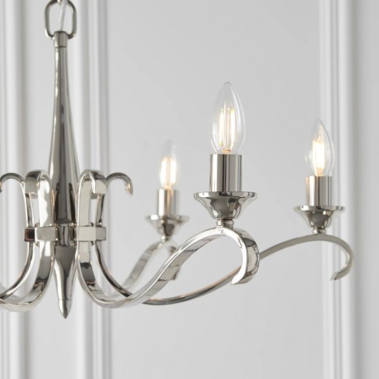 51209-001 Polished Nickel 6 Light Centre Fitting