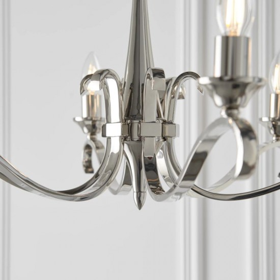 51209-001 Polished Nickel 6 Light Centre Fitting