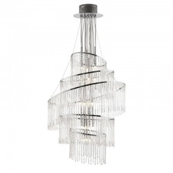 459-001 Chrome 24 Light Chandelier with Crystal Glasses 459-001 Chrome 24 Light Chandelier with Crystal Glasses
