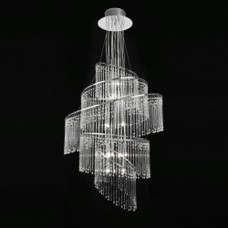 459-001 Chrome 24 Light Chandelier with Crystal Glasses 459-001 Chrome 24 Light Chandelier with Crystal Glasses