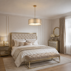 67316-001 Gold 3 Light Pendant with White Diffuser