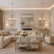 71667-001 Antique Brass 5 Light Centre Fitting with Crystal