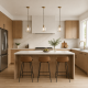 78809-001 Brushed Aged Brass Pendant with Clear Glass