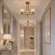 71666-001 Antique Brass 3 Light Centre Fitting with Crystal